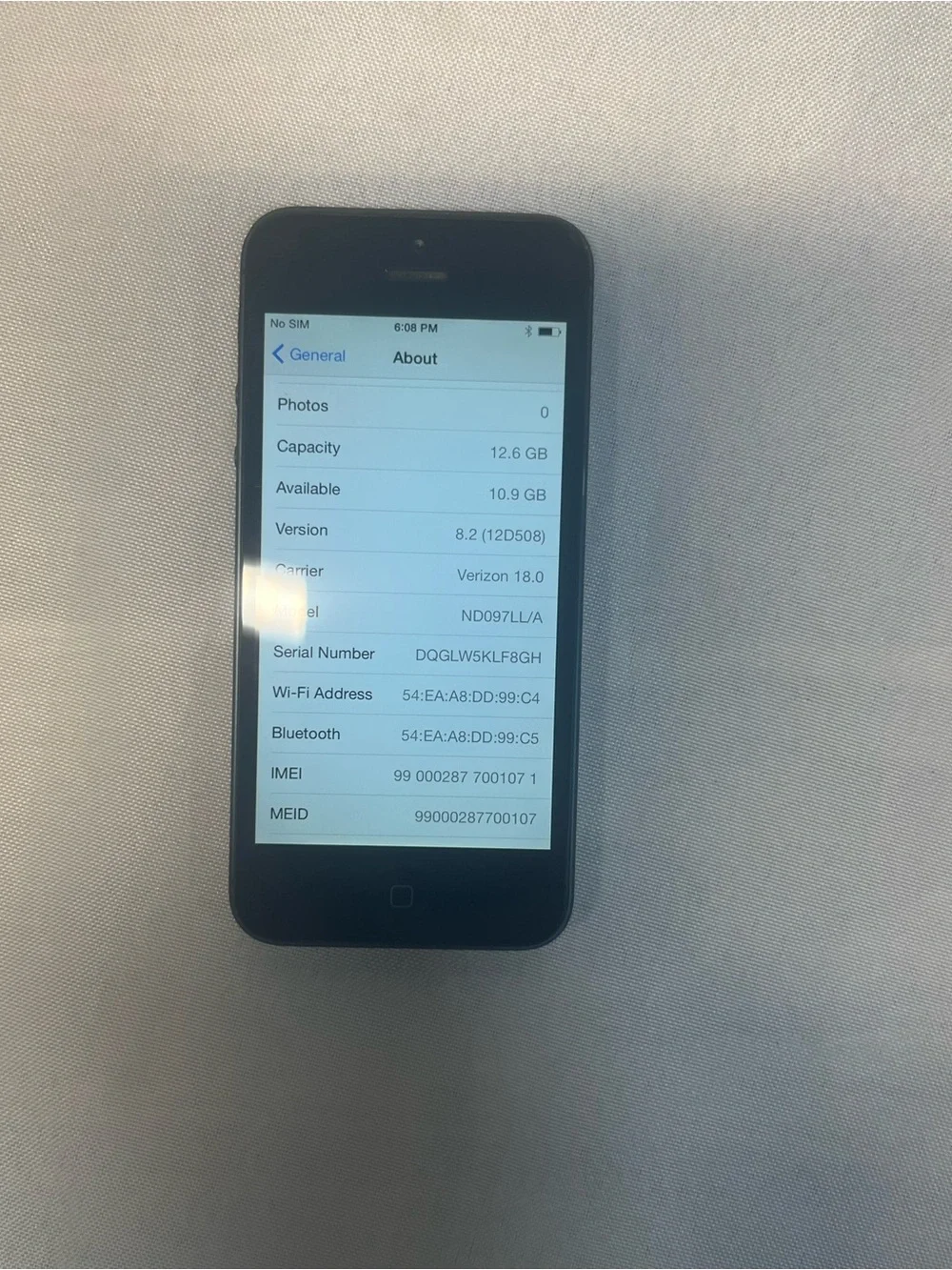 Apple iPhone 5 16GB Black/Slate A1429 w/ Original Box - Excellent Condition